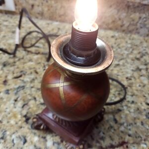 Decorative Brown and Gold Accent Table Lamp Base - Home Accents